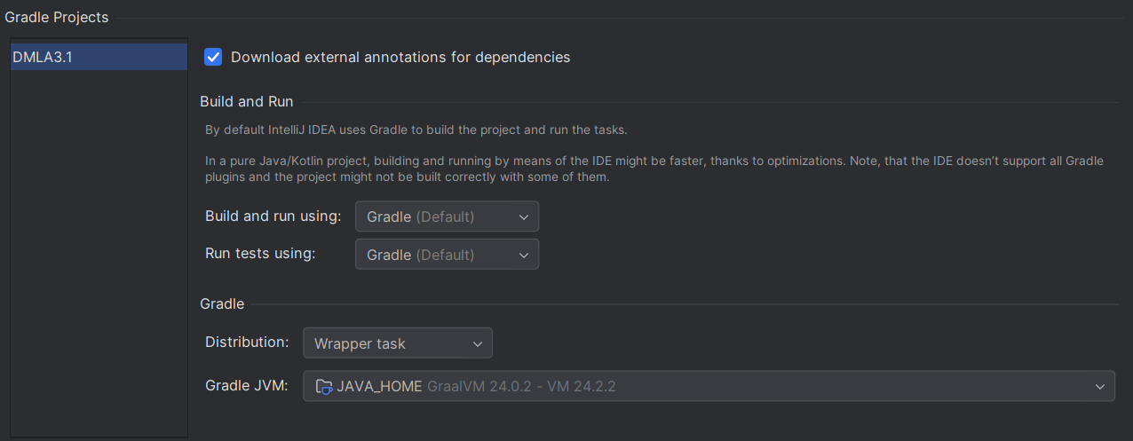 Recommended Gradle Settings